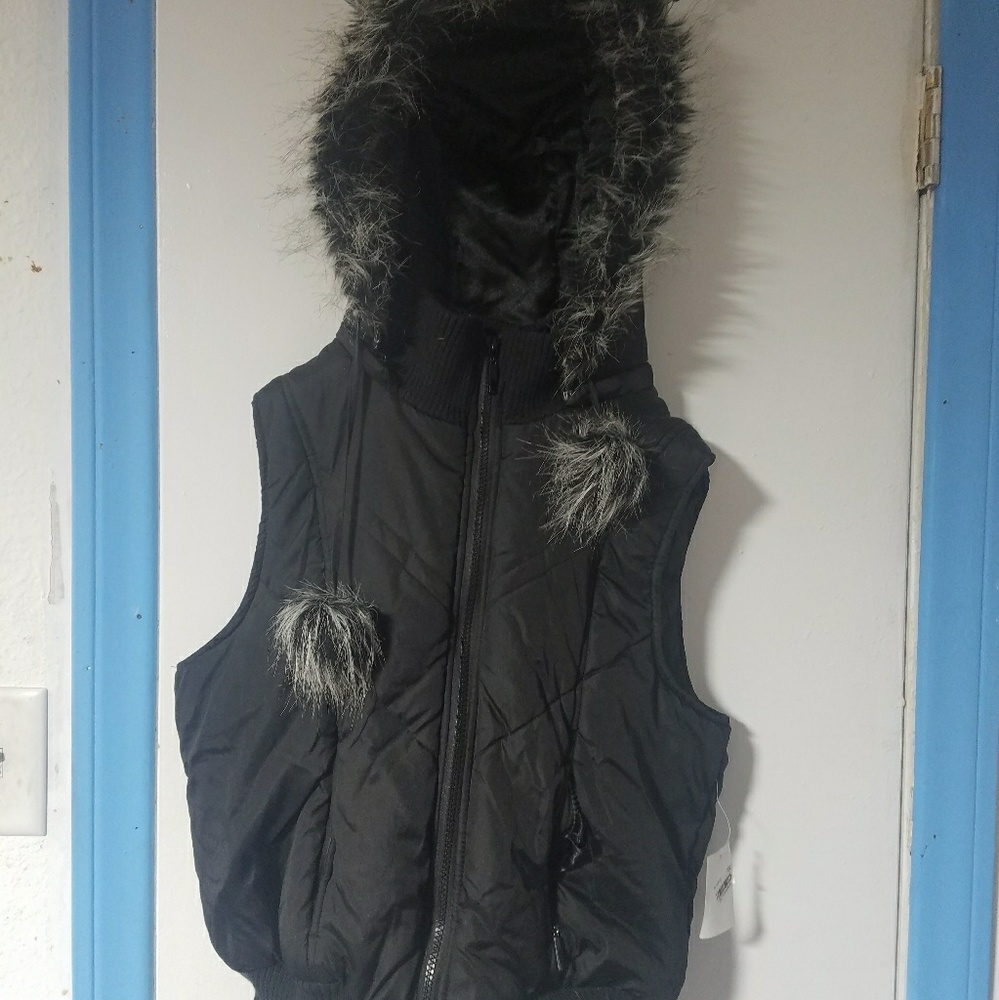 New Dollhouse vest with fur hoody